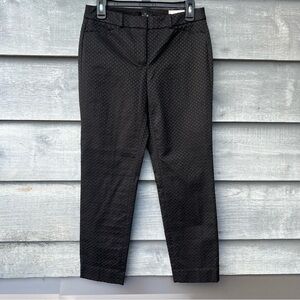 White House Black Market Pants Jacquard Slim Ankle Women's Size 2R NEW NWT
